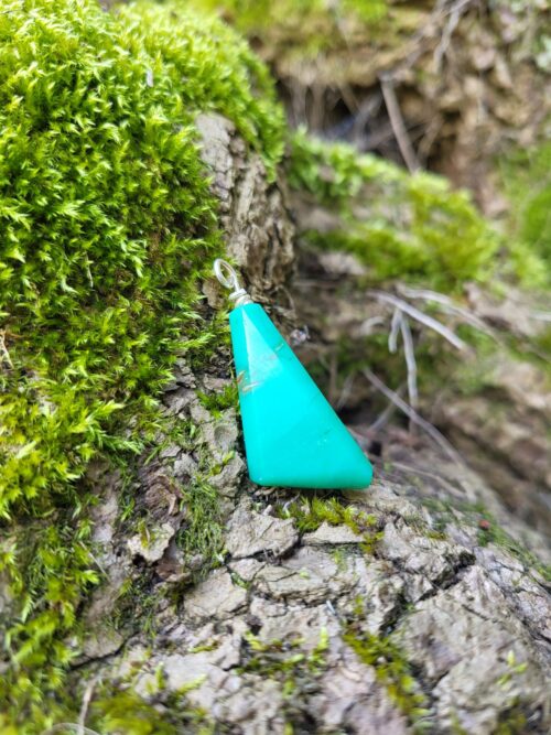 Collana in Crisoprasio verde - Opalizzato – Bild 2