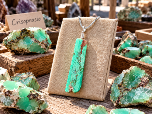 pendentif en chrysoprase