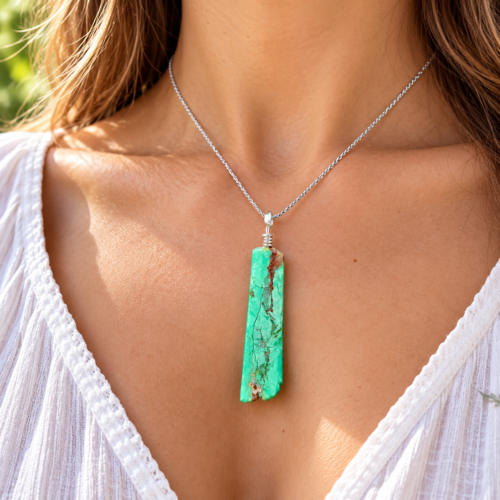 pendentif en chrysoprase