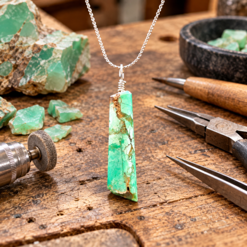 pendentif en chrysoprase