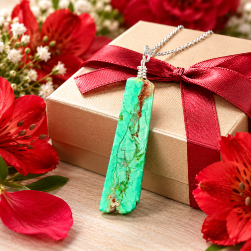 pendentif en chrysoprase