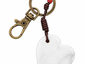 marble heart keychain