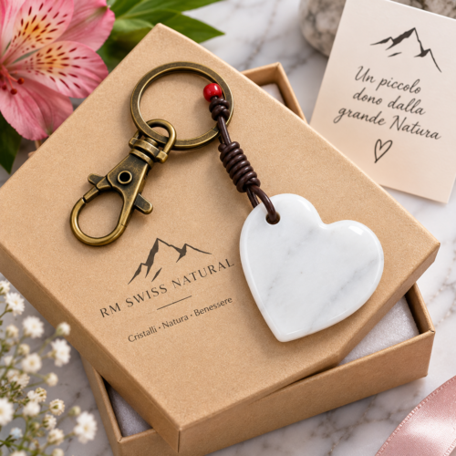 marble heart keychain
