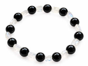 bracciale pietra di luna e tormalina