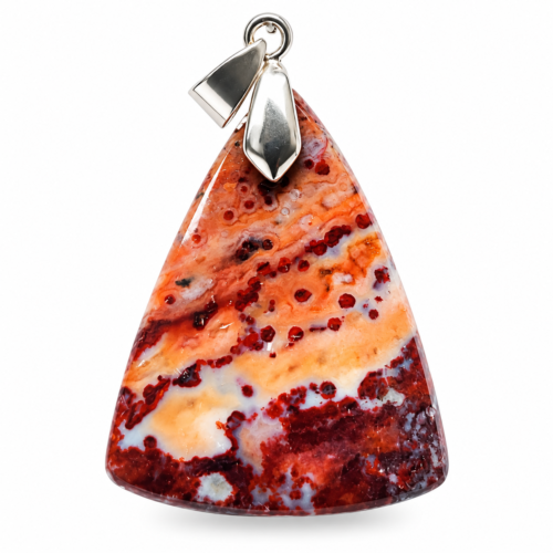 Java Jasper Pendant with a 925 Silver Setting